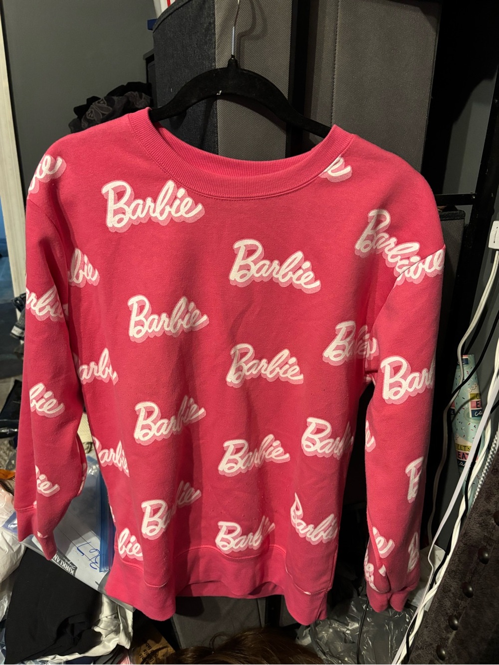 Women’s Barbie  Pink Logo Sweatshirt